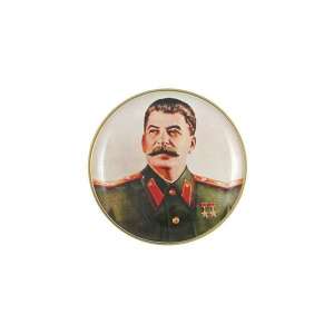 картинка Значок мет. Сталин (круглый, смола, на пимсе) без медалей от магазина Без Проблем