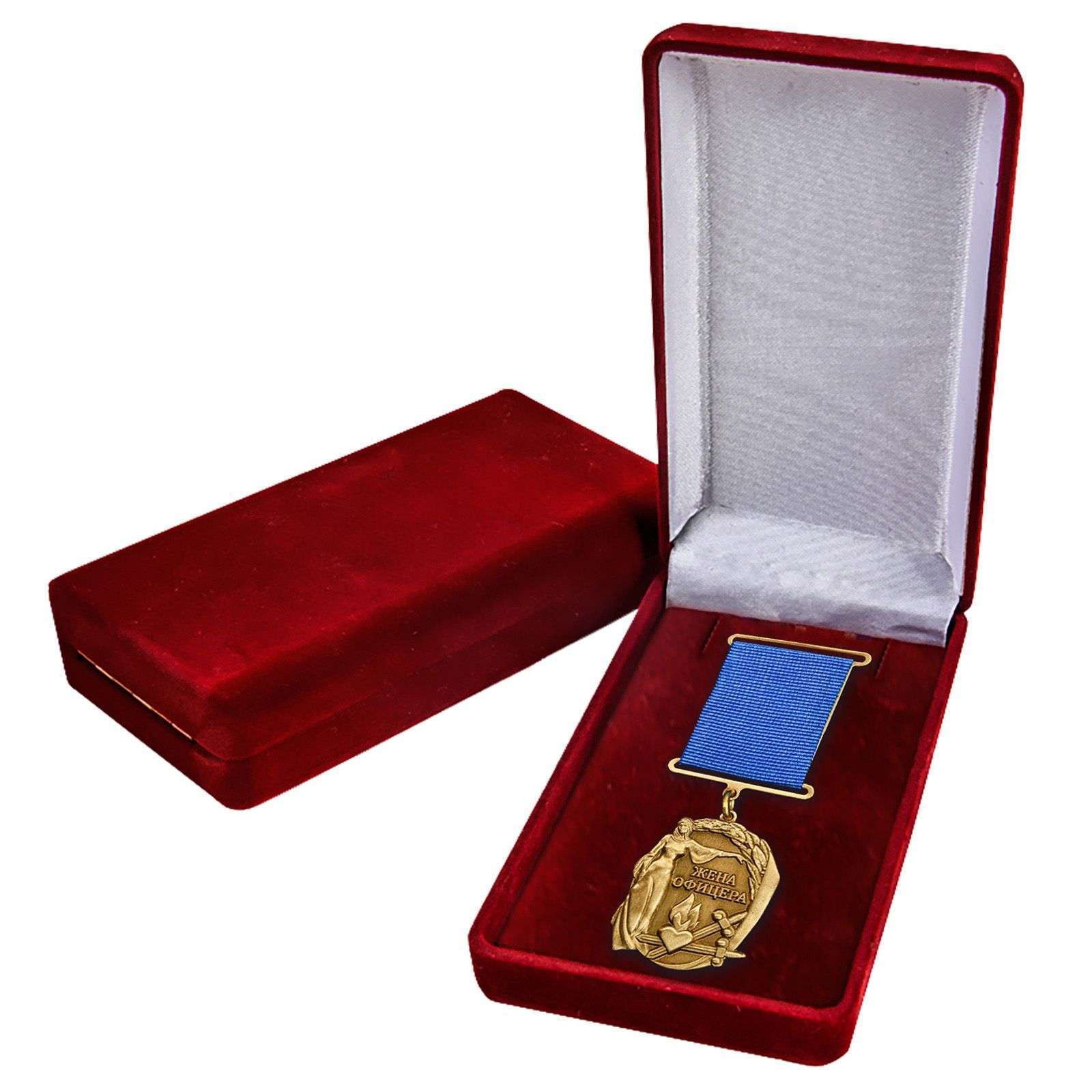 картинка Медаль Жена Офицера (в бархатном футляре) от магазина Без Проблем