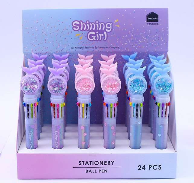 картинка Ручка с 10-ю стержнями «Shining girl» от магазина Без Проблем