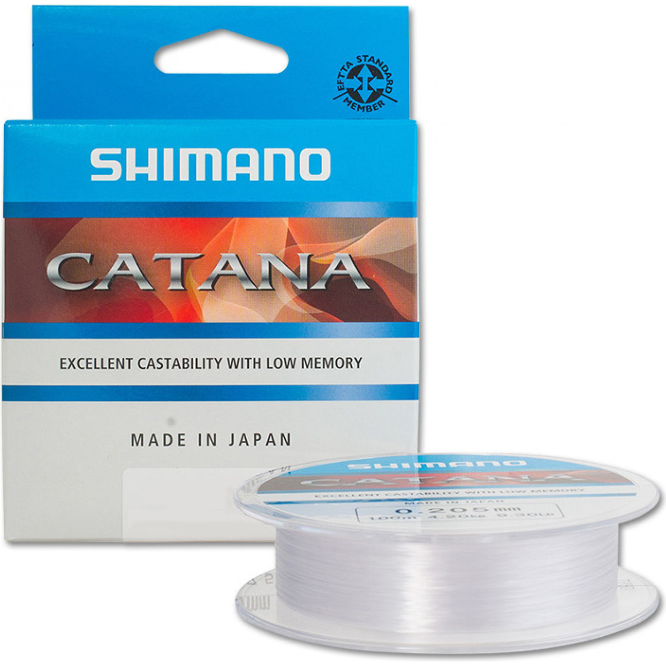 картинка Леска SHIMANO CATANA SPINNING 100м прозрачная 0,185мм 3,5кг CATSPG10018 от магазина Без Проблем