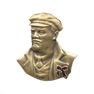 картинка Знак мет. Бюст Ленина (в кепке и с бантом) лат. от магазина Без Проблем