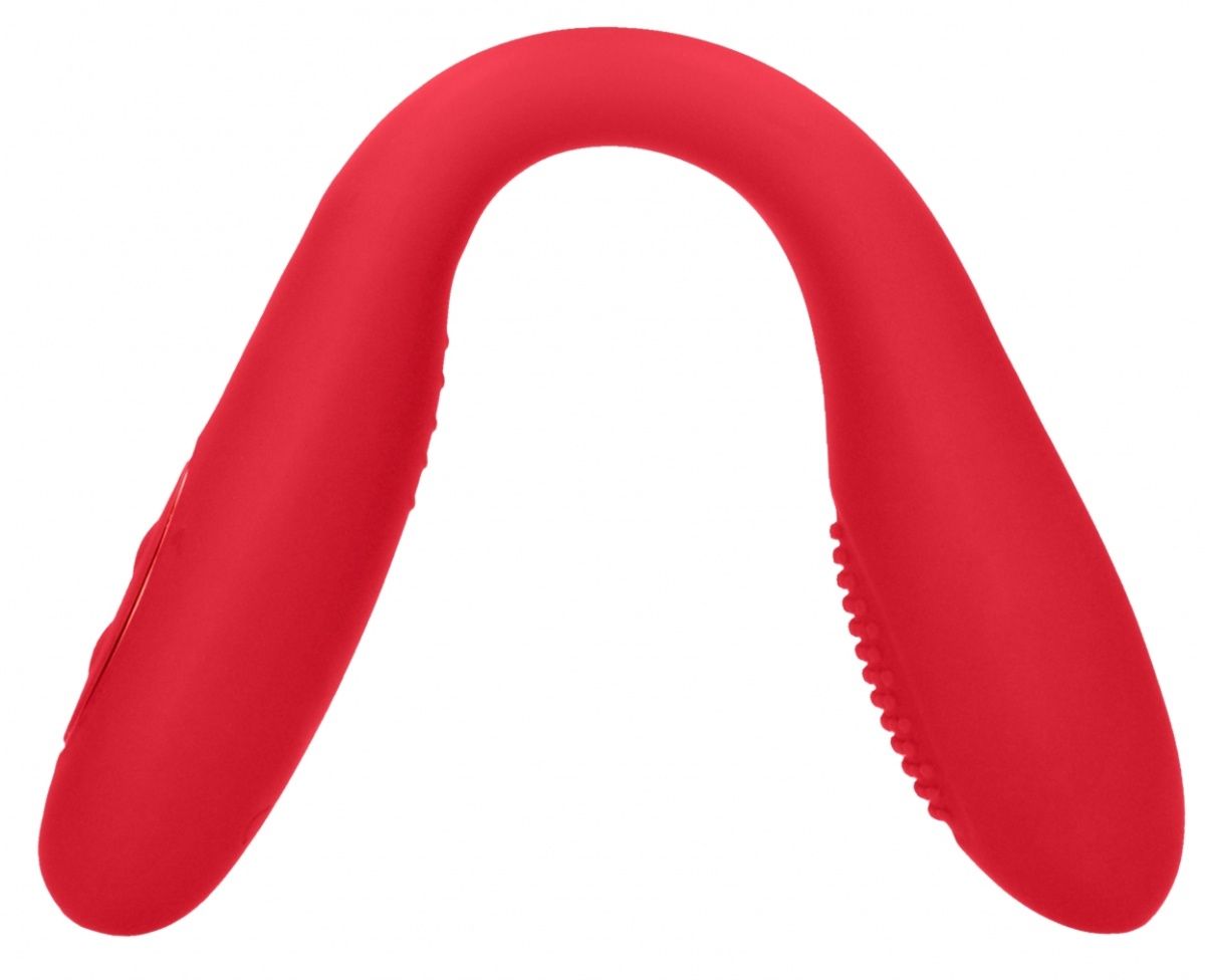 картинка Красный двухсторонний вибратор Flex - 21,5 см. от магазина Без Проблем