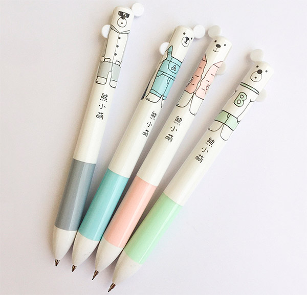 картинка Автоматическая ручка-карандаш «Белый мишка» от магазина Без Проблем