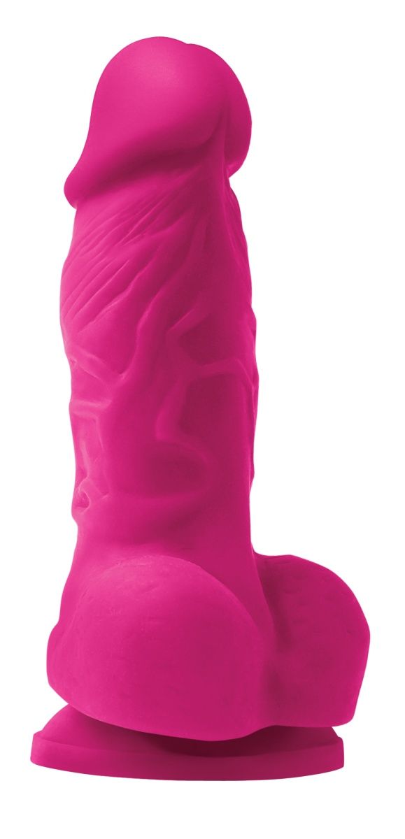 картинка Розовый фаллоимитатор на присоске Pleasures 4  - 14,2 см. от магазина Без Проблем