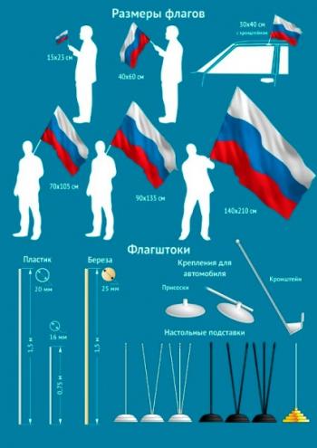картинка Флаг ВКС России (размеры разные) от магазина Без Проблем