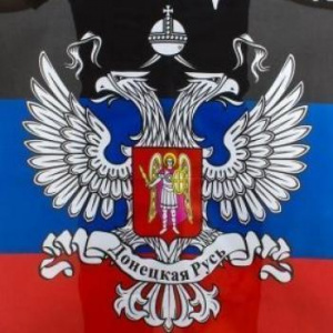 картинка Флаг ДНР (на сетке) 90х135 от магазина Без Проблем