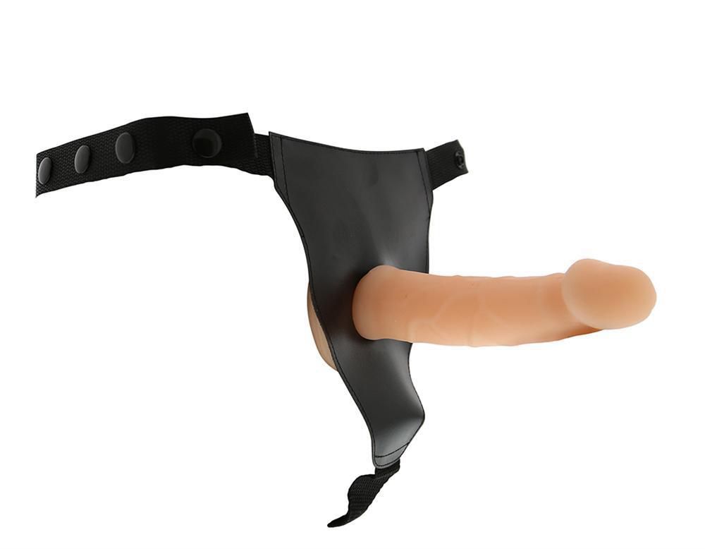 картинка Женский страпон с реалистичной насадкой - 17,5 см. от магазина Без Проблем