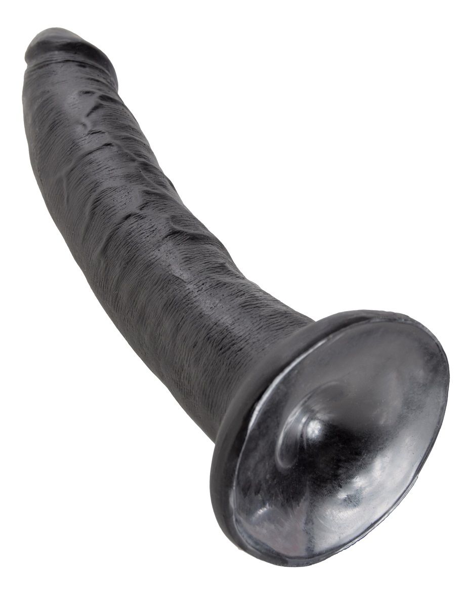 картинка Чёрный фаллоимитатор с присоской 7  Cock - 17,8 см. от магазина Без Проблем