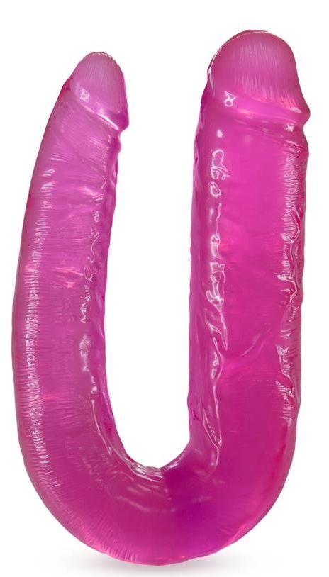 картинка Розовый двусторонний фаллоимитатор Double Headed Dildo - 45 см. от магазина Без Проблем