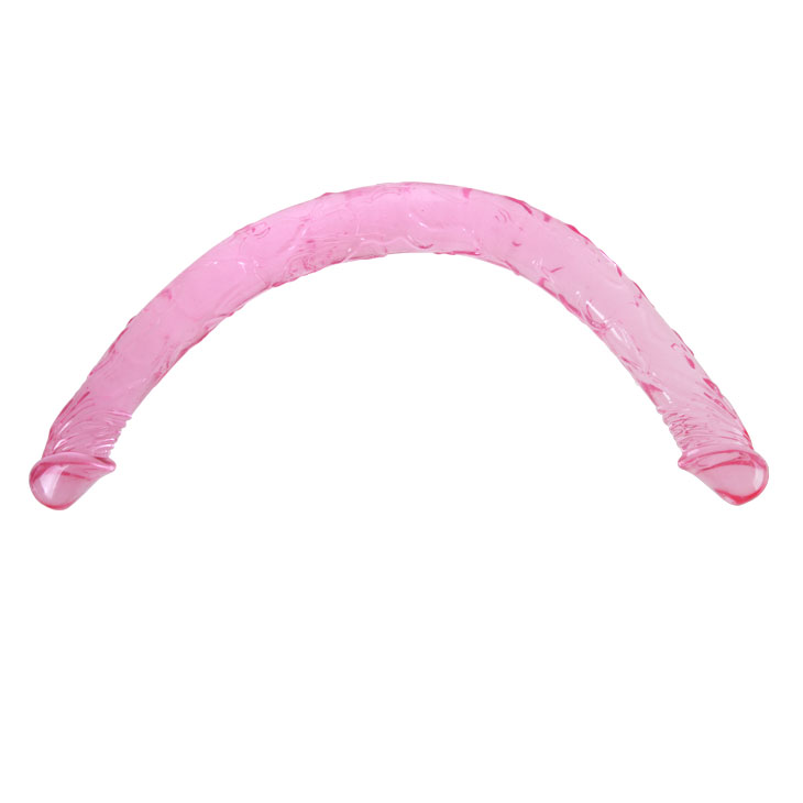 картинка Двухголовый розовый фаллоимитатор - 44,5 см. от магазина Без Проблем