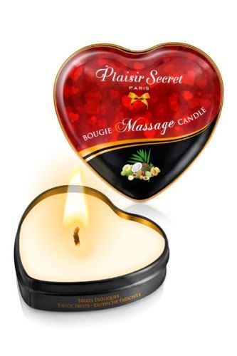 картинка Массажная свеча с ароматом экзотических фруктов Bougie Massage Candle - 35 мл. от магазина Без Проблем