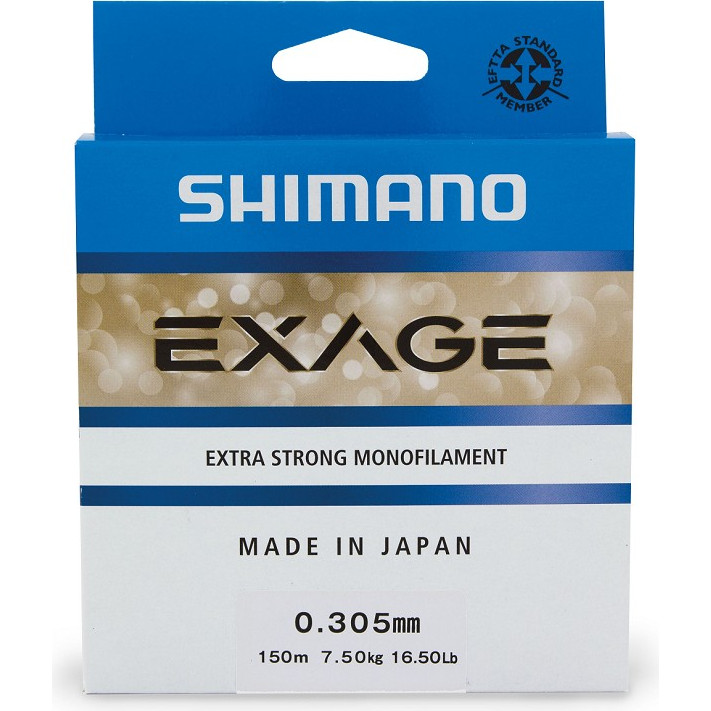 картинка Леска SHIMANO EXAGE 150м прозрачная 0,405мм 12,9кг EXG15040 от магазина Без Проблем