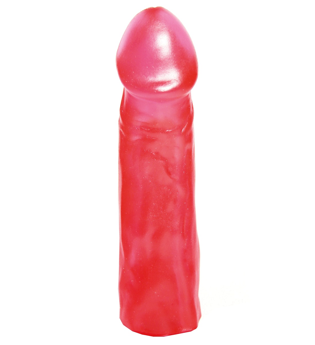картинка Розовая реалистичная насадка для трусиков с плугом - 19,5 см. от магазина Без Проблем