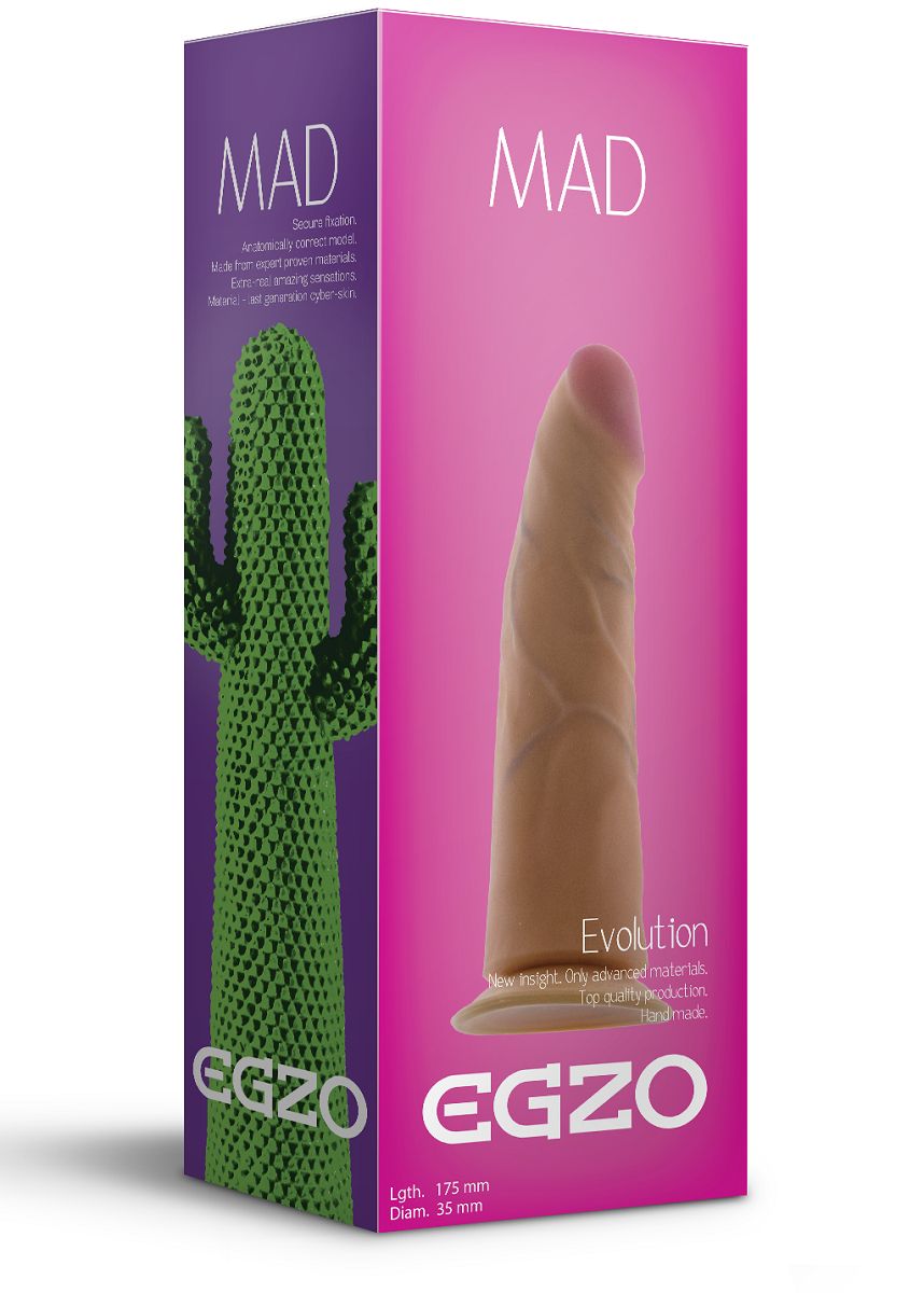 картинка Телесный фаллоимитатор без мошонки Mad Cactus - 17,5 см. от магазина Без Проблем