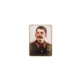 картинка Значок мет. Сталин (прямоугольный, смола, на пимсе) от магазина Без Проблем