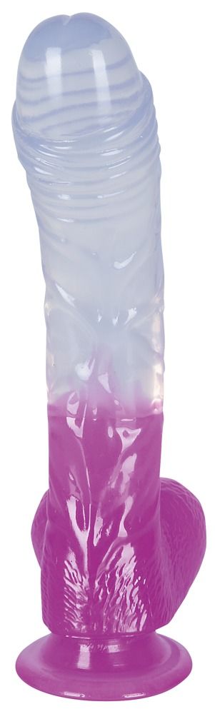 картинка Прозрачно-фиолетовый гелевый фаллоимитатор Ready Mate - 19 см. от магазина Без Проблем