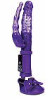картинка Фиолетовый анально-вагинальный вибратор на присоске A-toys магазин Без Проблем являющийся официальным дистрибьютором в России 