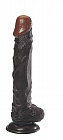 картинка Чёрный фаллоимитатор на присоске - 24,1 см. магазин Без Проблем являющийся официальным дистрибьютором в России 