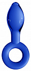 картинка Синяя анальная пробка Plugger - 11,9 см. магазин Без Проблем являющийся официальным дистрибьютором в России 